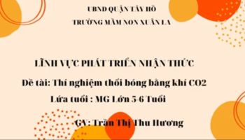 Thí nghiệm: Thổi bóng- GV: Trần Thu Hương