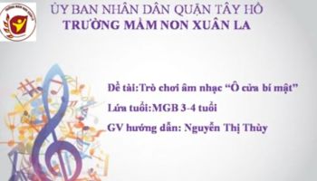 Âm nhạc: Trò chơi âm nhack- GV: Nguyễn Thị Thùy