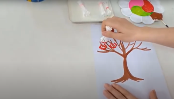 Tạo hình: Vẽ cây hoa đào ngày tết - GV: Huyền Ánh